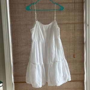 Urban Outfitters Scalloped White Dress